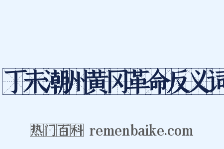 丁未潮州黄冈革命反义词是什么意思的图片